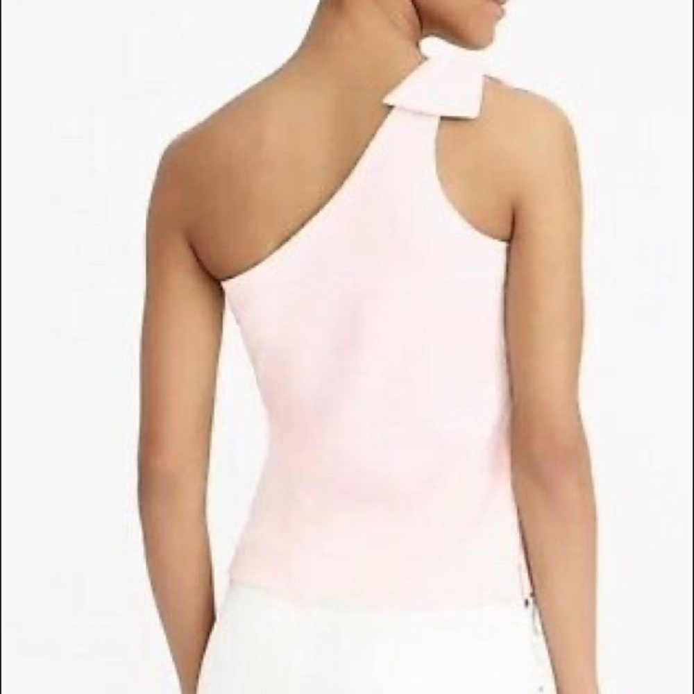 J. Crew pale pink one shoulder bow tank top - Picture 2 of 9